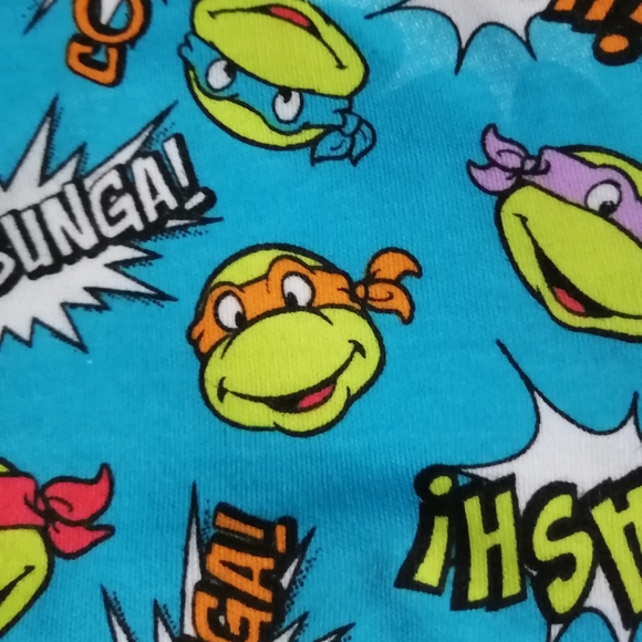 🔥SALE🔥 TMNT "100% Hero! Cape Unnecessary" Boy's Pajamas Set Sizes 3-6M, 6-12M - Picture 6 of 9